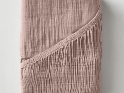Hoeslaken Katoen Mousseline - Roze