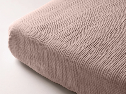 Hoeslaken Katoen Mousseline - Roze