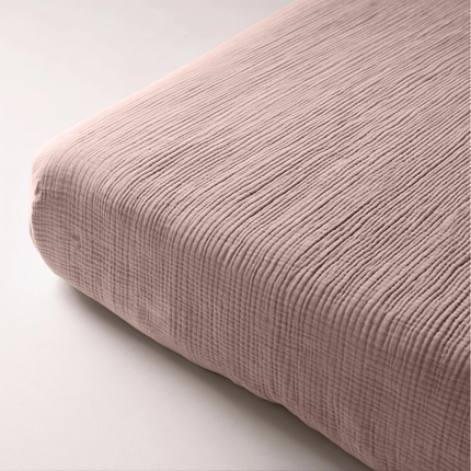 Hoeslaken Katoen Mousseline - Roze