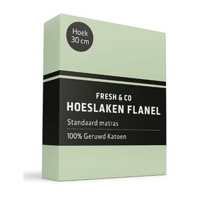 Hoeslaken - Katoen Flanel - Groen