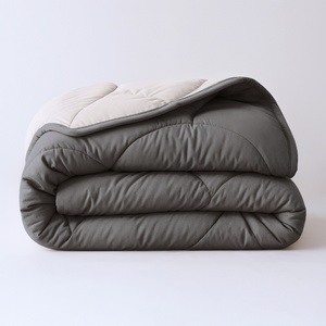 Lazy Dekbed Zonder Overtrek - Double Face - Antraciet/Off White