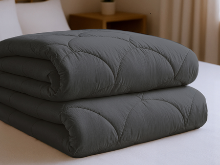 Lazy Dekbed Zonder Overtrek - Double Face - Antraciet/Off White