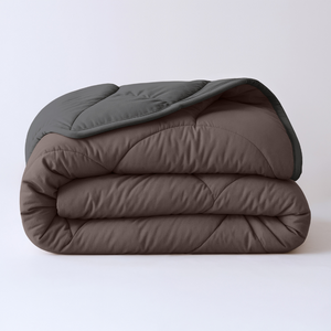Lazy Dekbed Zonder Overtrek - Double Face - Bruin/Antraciet