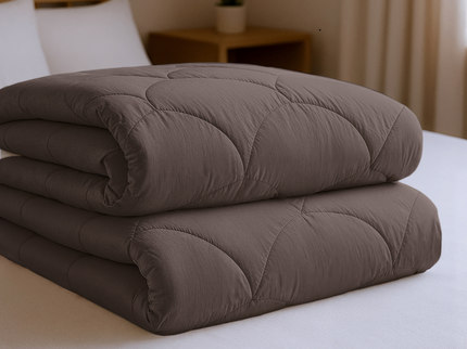 Lazy Dekbed Zonder Overtrek - Double Face - Bruin/Off White