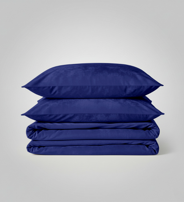 Dekbedovertrek Velvet Uni - Navy