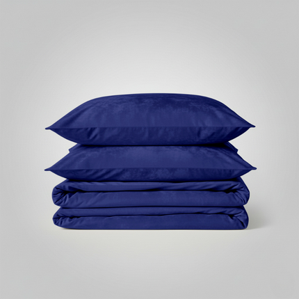 Dekbedovertrek Velvet Uni - Navy