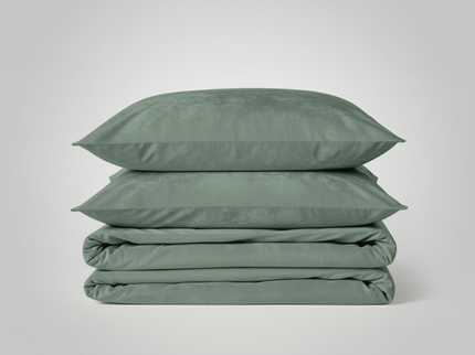 Dekbedovertrek Velvet Uni - Groen