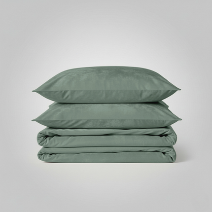 Dekbedovertrek Velvet Uni - Groen