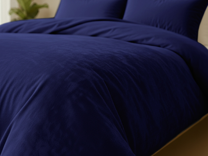 Dekbedovertrek Velvet Uni - Navy