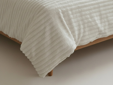Lazy Dekbed Zonder Overtrek - Teddy Rib - Beige