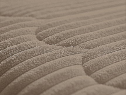Lazy Dekbed Zonder Overtrek - Teddy Rib - Taupe