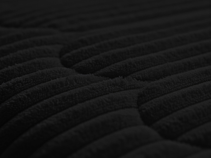 Lazy Dekbed Zonder Overtrek - Teddy Rib - Zwart