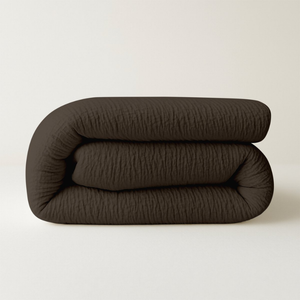 Easy Dekbed Zonder Overtrek - Mousseline - Bruin