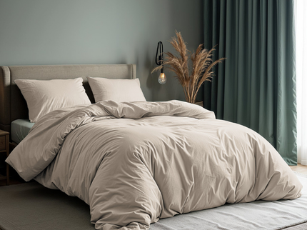 Dekbedovertrek Katoen Uni - Lichtgrijs