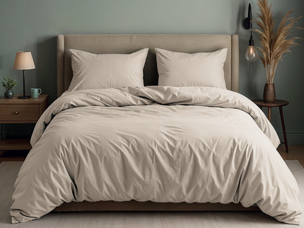 Dekbedovertrek Katoen Uni - Lichtgrijs