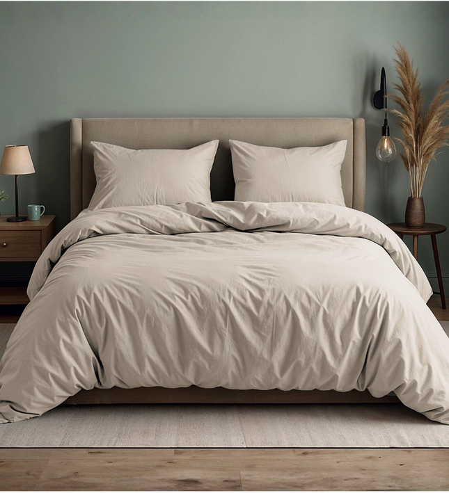 Dekbedovertrek Katoen Uni - Lichtgrijs