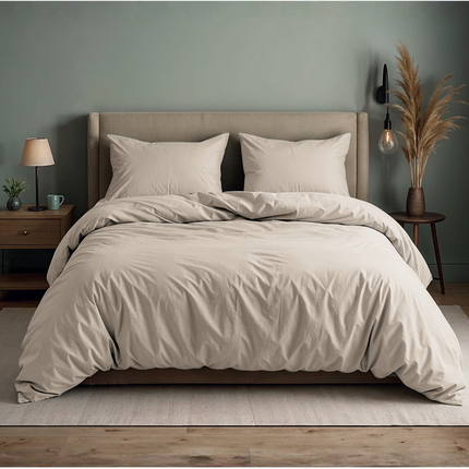 Dekbedovertrek Katoen Uni - Lichtgrijs