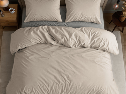 Dekbedovertrek Katoen Uni - Lichtgrijs