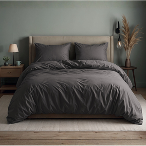 Dekbedovertrek Katoen Uni - Antraciet