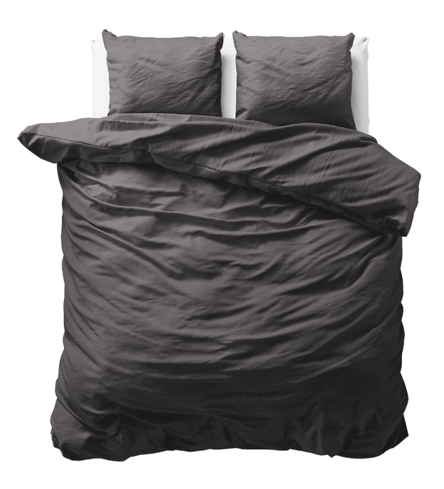 Dekbedovertrek Katoen Uni - Antraciet
