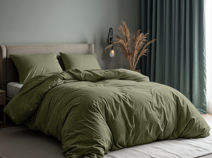 Dekbedovertrek Katoen Uni - Groen