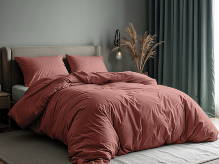 Dekbedovertrek Katoen Uni - Roze