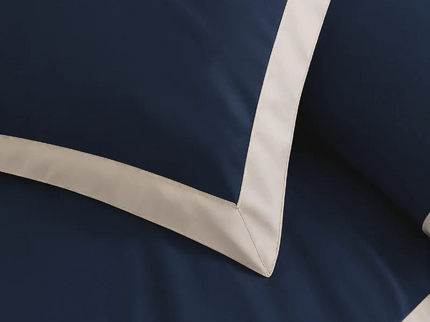 Dekbedovertrek Percale-Katoen - Hotel Emilio - Navy/Wit