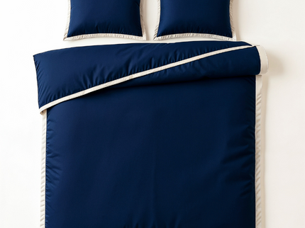 Dekbedovertrek Percale-Katoen - Hotel Emilio - Navy/Wit