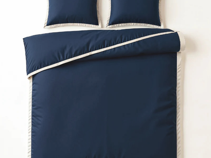 Dekbedovertrek Percale-Katoen - Hotel Emilio - Navy/Wit