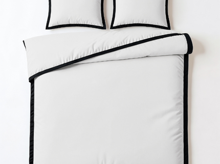 Dekbedovertrek Percale-Katoen - Hotel Emilio - Wit/Zwart