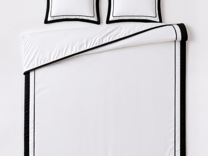 Dekbedovertrek Percale-Katoen - Hotel Gallardo - Wit/Zwart
