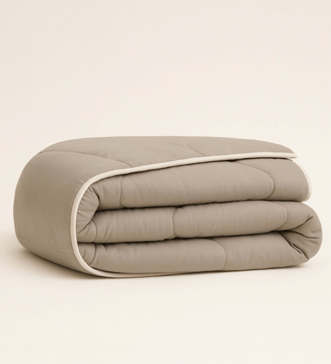 Easy Dekbed & Dekbedovertrek in 1 - Percale Katoen - Taupe