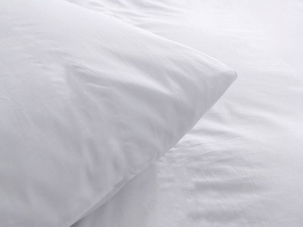 Kussenslopen Percale Katoen: 2-PACK - Wit