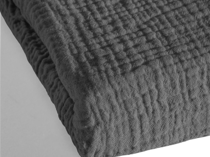 Lazy Dekbed Zonder Overtrek - Katoen Mousseline - Antraciet