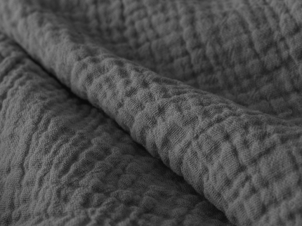 Lazy Dekbed Zonder Overtrek - Katoen Mousseline - Antraciet