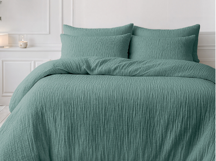 Lazy Dekbed Zonder Overtrek - Katoen Mousseline - Groen