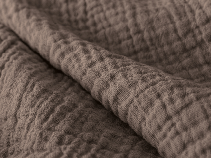 Lazy Dekbed Zonder Overtrek - Katoen Mousseline - Donker Taupe