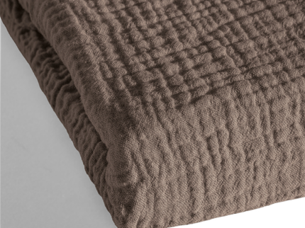 Lazy Dekbed Zonder Overtrek - Katoen Mousseline - Donker Taupe