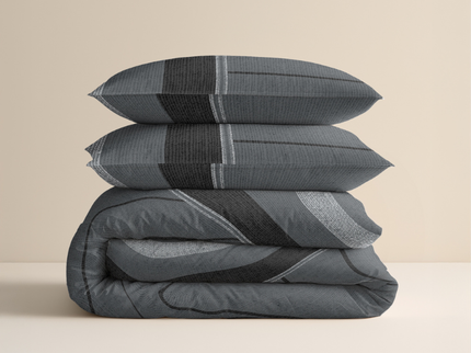 Dekbedovertrek Flanel Kees - Antraciet