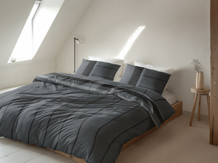 Dekbedovertrek Flanel Kees - Antraciet