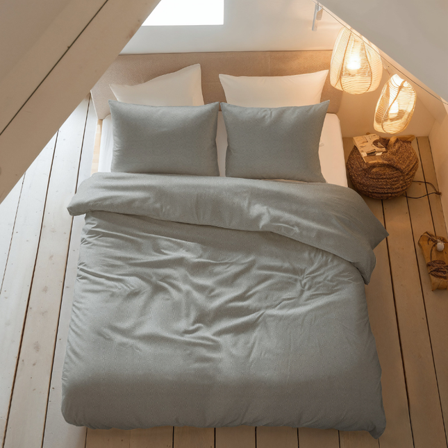Dekbedovertrek Katoen Flanel - Jason - Grijs