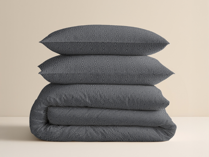 Dekbedovertrek Flanel Jason - Antraciet