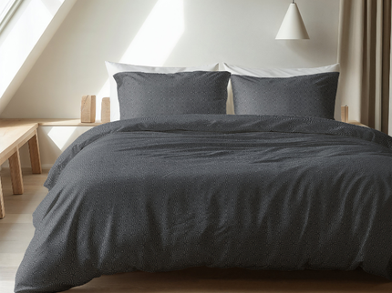 Dekbedovertrek Flanel Jason - Antraciet