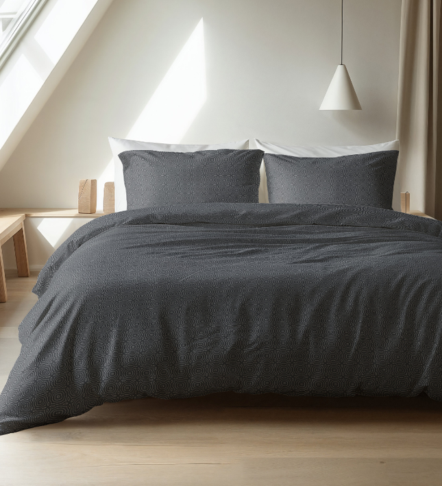 Dekbedovertrek Flanel Jason - Antraciet