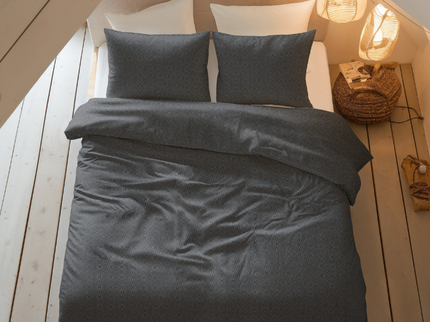 Dekbedovertrek Flanel Jason - Antraciet