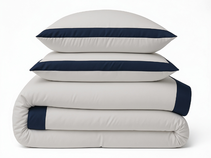 Dekbedovertrek Percale-Katoen - Hotel Emilio - Beige/Zwart