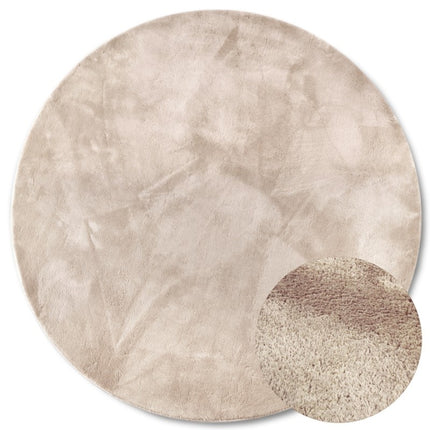Vloerkleed Leon Rond - Crème