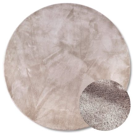 Vloerkleed Leon Rond - Lichtgrijs