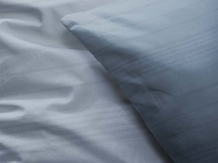 Luna Bedding Dekbedovertrek Embossed  Stripes - Blauw