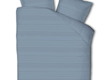 Luna Bedding Dekbedovertrek Embossed  Stripes - Blauw
